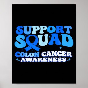 Poster Équipe de soutien Couleur de sensibilisation au ca