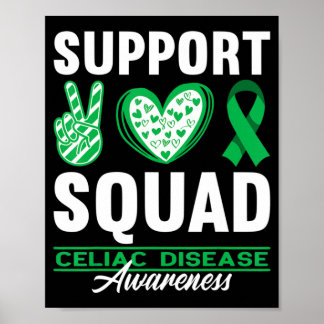 Poster Équipe de soutien I Gluten Sans Coeliaque Maladie 