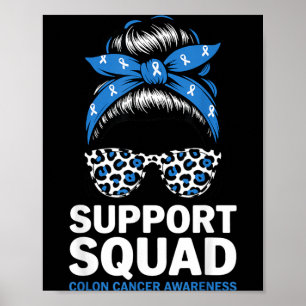 Poster Équipe de soutien Ruban de sensibilisation au canc