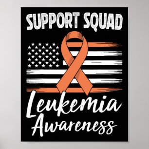 Poster Équipe de soutien Ruban orange de sensibilisation