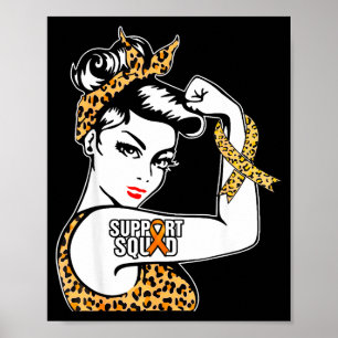 Poster Équipe de soutien Ruban orange Sclérose en plaques