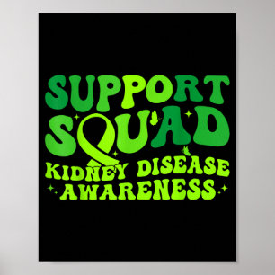 Poster Équipe de soutien ruban vert papillon pkd reinSup