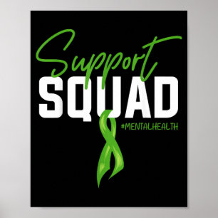 Poster Équipe de soutien Ruban vert Sensibilisation à la 