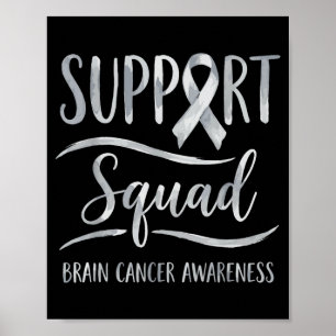 Poster Équipe de soutien Tumeur au cerveau sensibilisatio