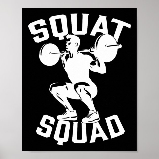 Poster Équipe de squat entraînement Partenaire Entraîneur (Devant)