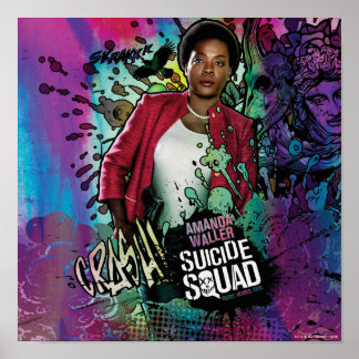 Poster Équipe de suicide | Amanda Waller Character Graffi