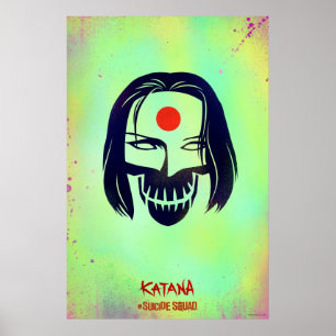 Poster Équipe de suicide   Icône de tête Katana