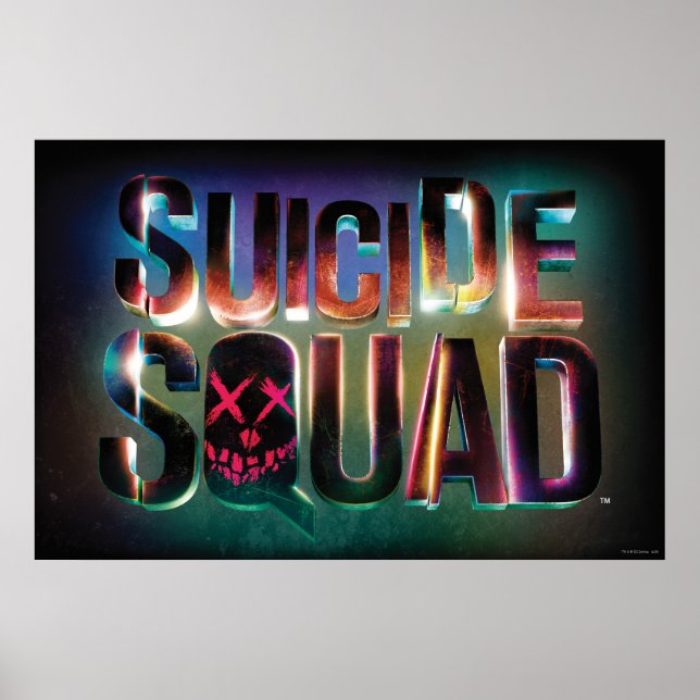 Poster Équipe de suicide | Logo couleur brillant (Devant)
