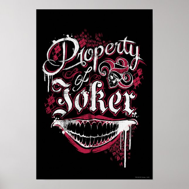Poster Équipe de suicide | Propriété de Joker (Devant)