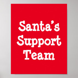 Poster Équipe de support père Noël