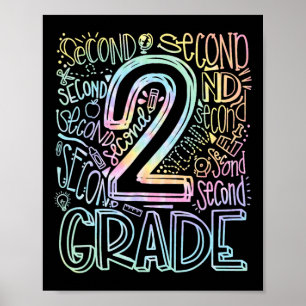 Poster Équipe de typographie de 2e année Tie Dye Thé pour