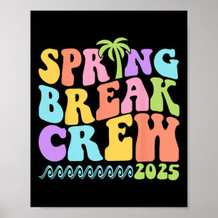 Poster Équipe de vacances de printemps 2025 Groupe famili