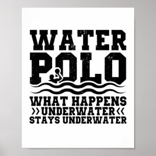Poster Équipe de water-polo   Cadeaux d'entraîneurs sport