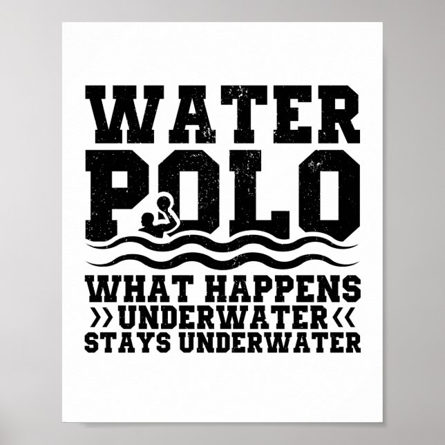 Poster Équipe de water-polo | Cadeaux d'entraîneurs sport (Devant)
