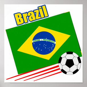 Poster Équipe du Brésil de football