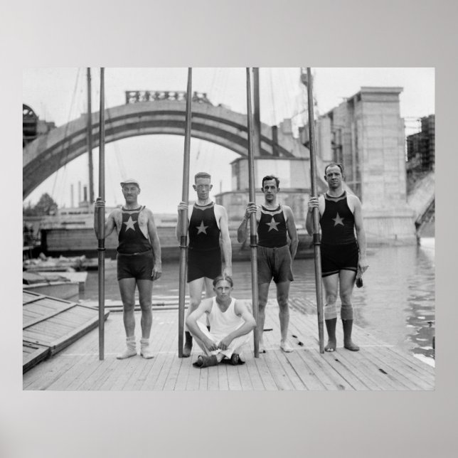 Poster Équipe du club nautique de Potomac, 1921 (Devant)