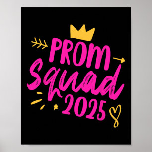 Poster Équipe du Prom 2025 Queen School Graduation Senior