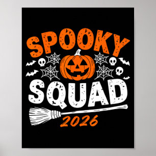 Poster Équipe effrayante 2026 Halloween familial assorti