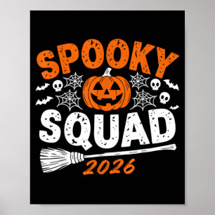 Poster Équipe effrayante 2026 Halloween familial assorti