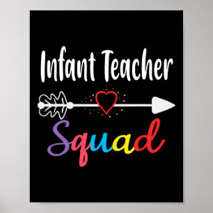 Poster Équipe Enseignant Enfant S'Amuser Retour À L'École