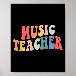 Poster Équipe Enseignante Musique super Professeur Retour