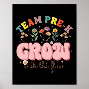 Poster Équipe Enseignante Pré-maternelle Grandir avec le