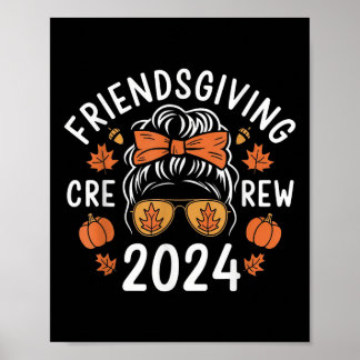 Poster Équipe Friendsgiving 2024 Action de grâce Automne
