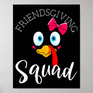 Poster Équipe Friendsgiving Bonne Action de grâce Jour de