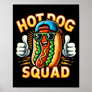 Poster Équipe Hot Dog Squad Funny Hot Dog Stand Team Hotd