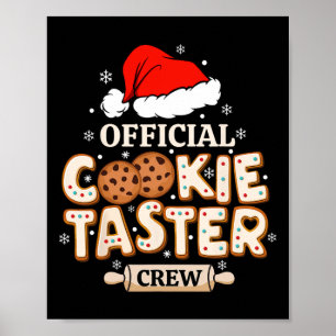 Poster Équipe officielle de dégustateurs de cookies Joyeu