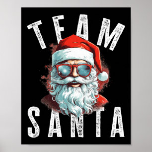 Poster Équipe Père Noël Noël Funny Noël Noël Noël Père No