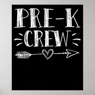 Poster Équipe Pré-K 1er Jour De L'École Équipe D'Enseigna