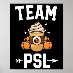Poster Équipe PSL Citrouille mignon épice latte Lover Aut