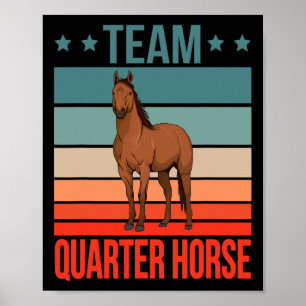 Poster Équipe Quartier Horse Citation Cheval Équitation S