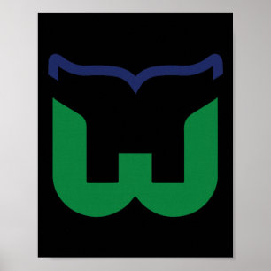 Poster Équipe rétro ancienne de Hartford Hockey 