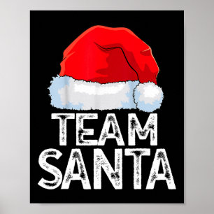 Poster Équipe Santa Famille Tradition Équipe de Noël Squa