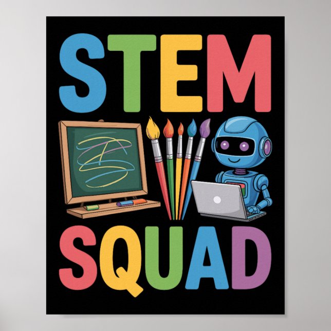 Poster Équipe STEM, Professeur de sciences Équipe pédagog (Devant)