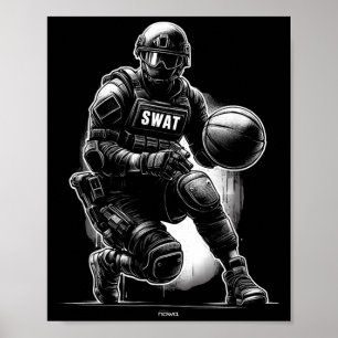 Poster Équipe SWAT de l'agence gouvernementale Police Mil