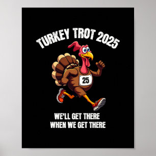 Poster Équipe Turkey Trot 2025 Funny Thanksgiving Running