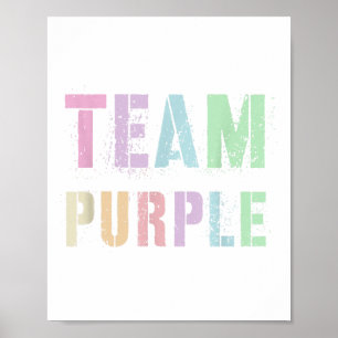 Poster Équipe vintage Purple Summer Camp War Game Sports