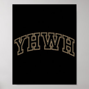 Poster Équipe Yhwh Adonai Foi chrétienne Hommes Femmes