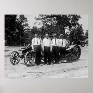 Poster Équipement antique de construction de routes des