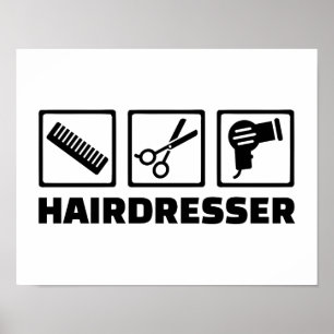 Poster Équipement de coiffeur