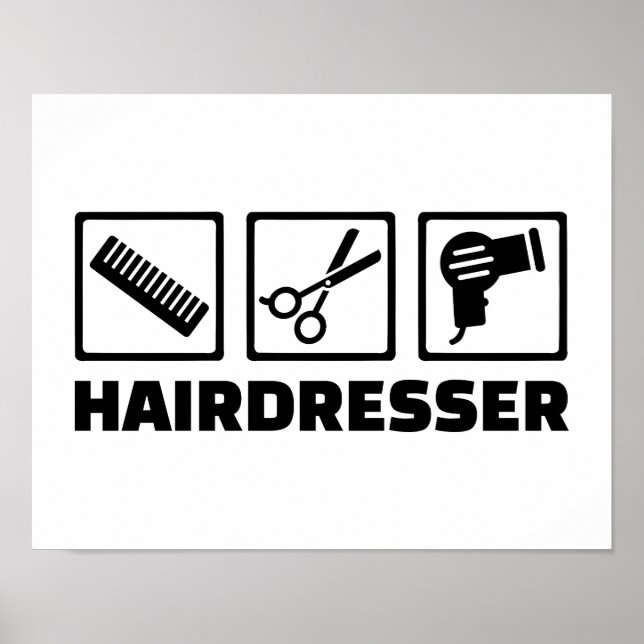 Poster Equipement de coiffeur (Devant)