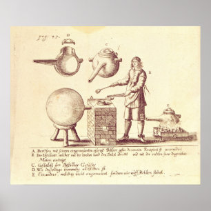 Poster Équipement de distillation