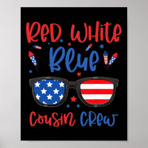 Poster Équipement Rouge Blanc Et Bleu 4 juillet Enfants N