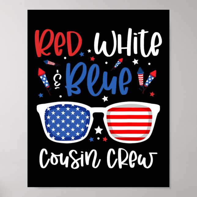 Poster Équipement Rouge Blanc Et Bleu 4 juillet Enfants N (Devant)