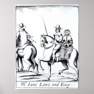 Poster Équitation de Mme Jane Lane avec le Roi Charles II