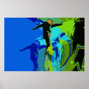 Poster Équitation extrême - Snowboarders