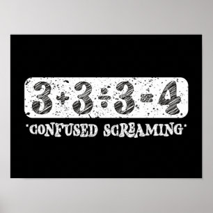 Poster Équivalent de soustraction de division d'addition